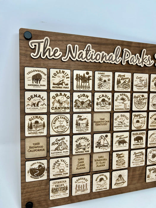 US National Parks Wall Display Travel Tracker