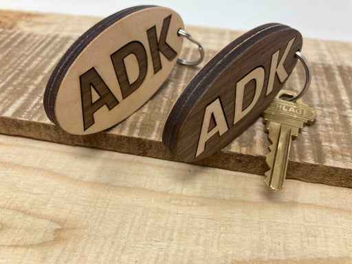 Adirondack ADK Two Tone Laser Engraved Keychain