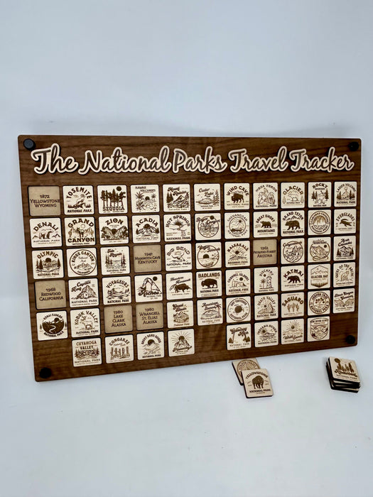 US National Parks Wall Display Travel Tracker