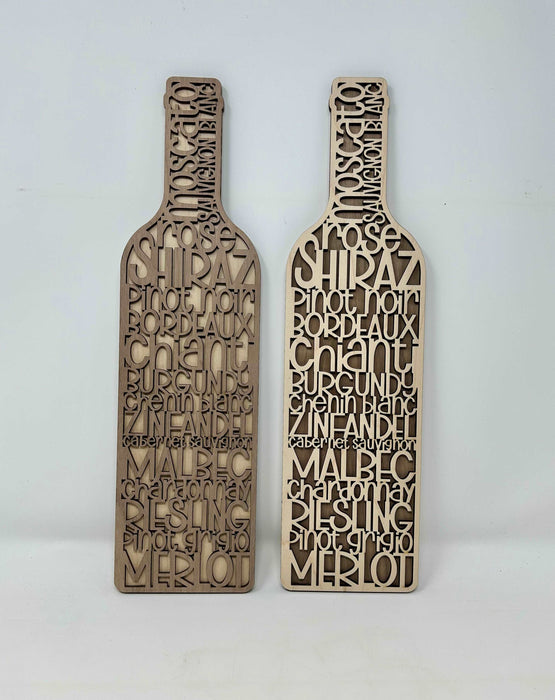Wine Variety Bottle Art