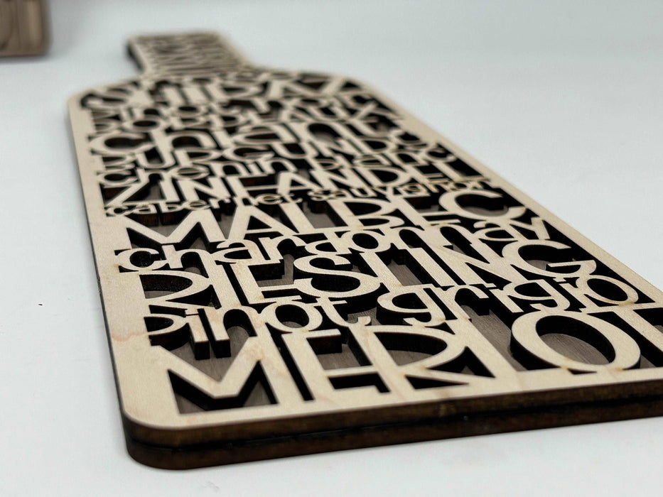 Wine Variety Bottle Art