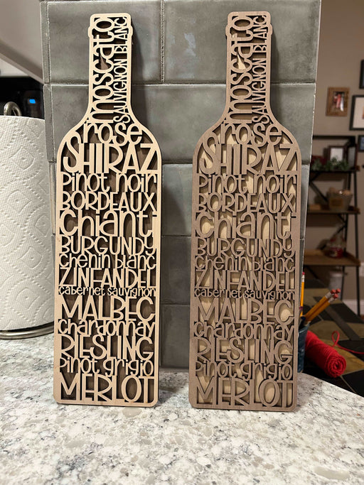 Wine Variety Bottle Art