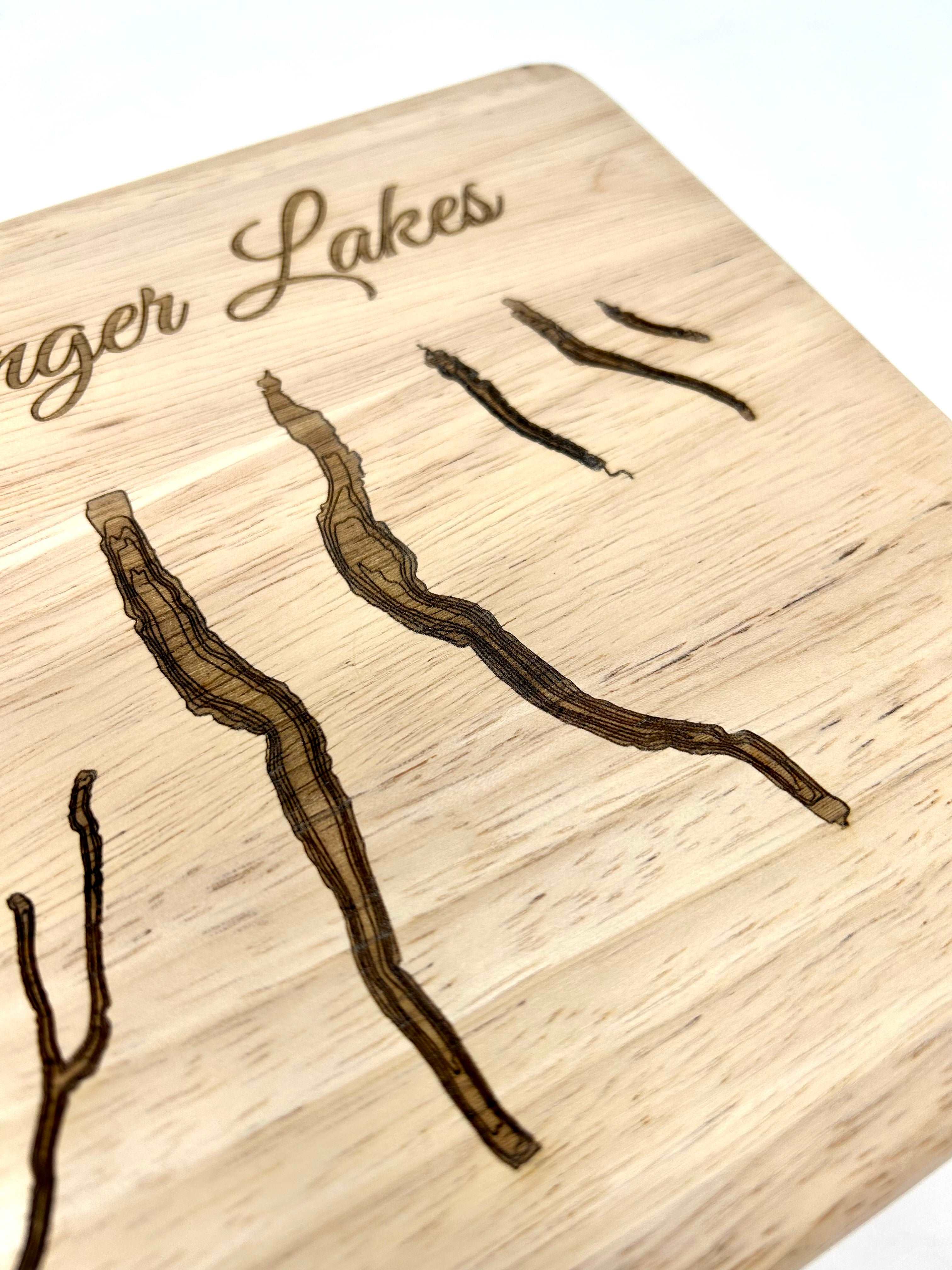 Finger Lakes Topographical Cutting Board