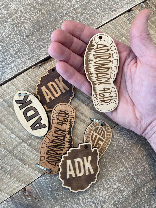Adirondack Laser-Engraved Keychains | Luggage Pulls | Car Charms