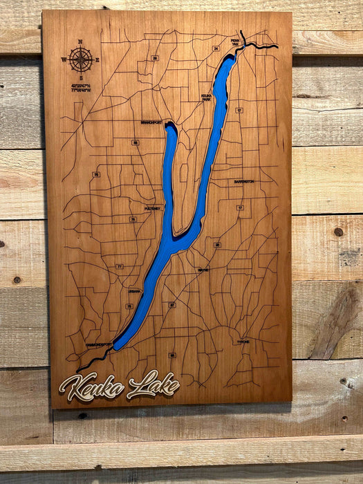 Bathymetric Cherry Lake Map