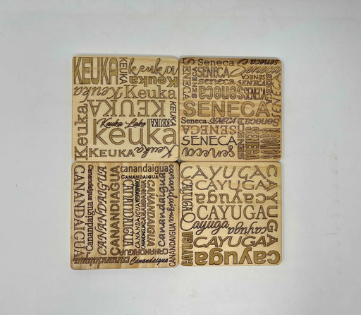 Finger Lakes Letter Coasters