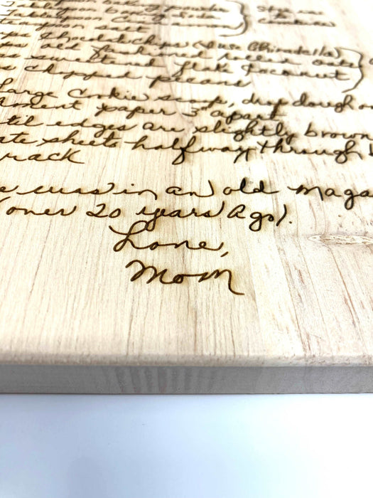 Cutting Board - Recipe Engraving