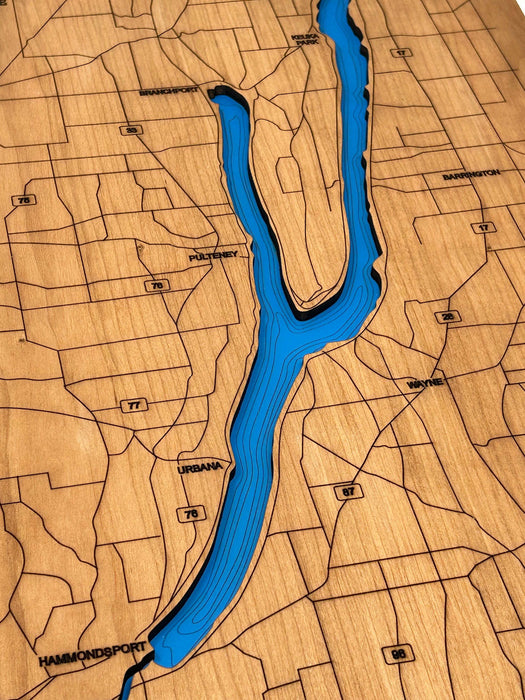 Bathymetric Cherry Lake Map