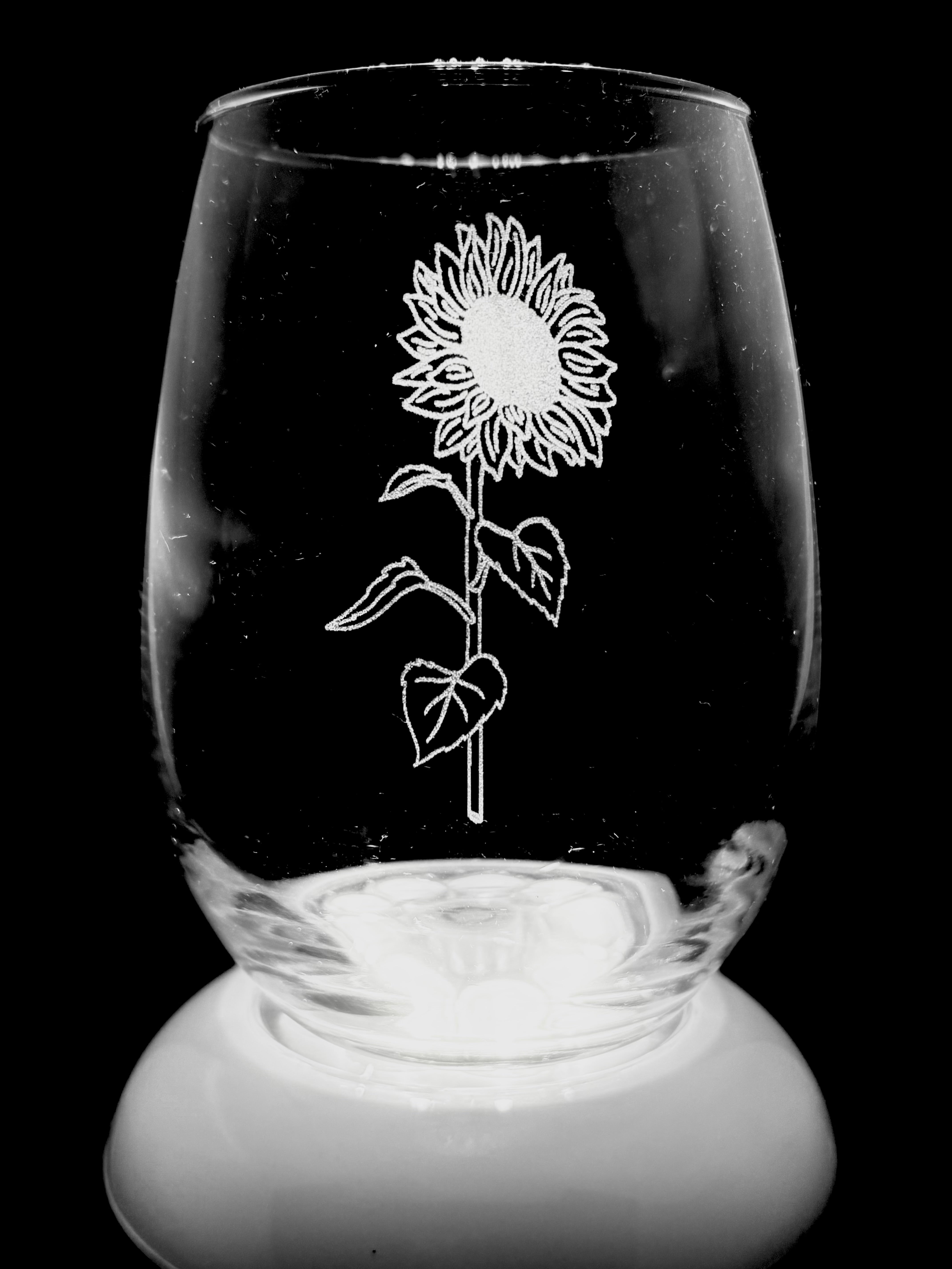 Laser Engraved Stemless Wine - handmade beer glasses by Etched in the Finger Lakes | Shop Finger Lakes NY