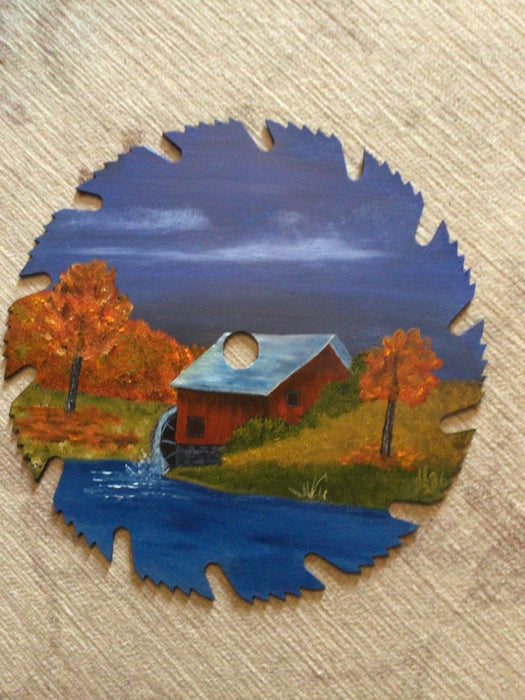 Fall Red Mill Scene 8”