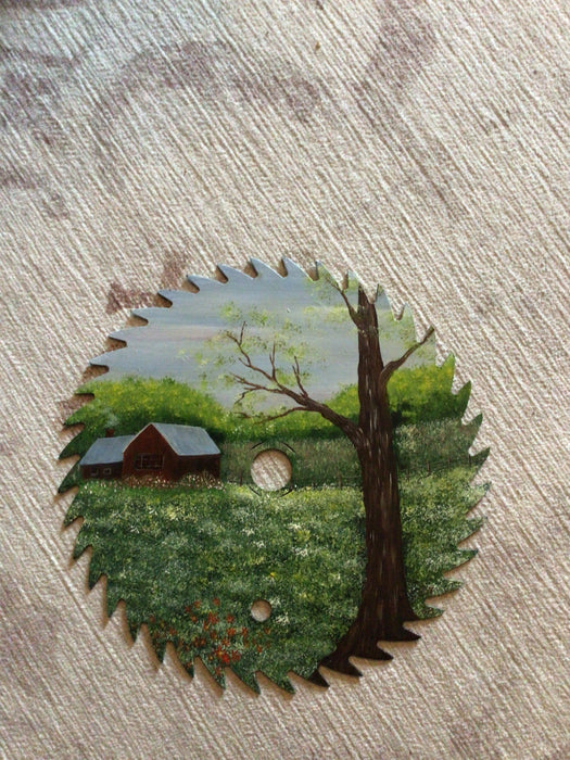Spring Scene with Red building