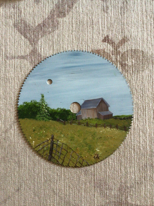 Summer Scene with Barn, Fences & Fields 6”