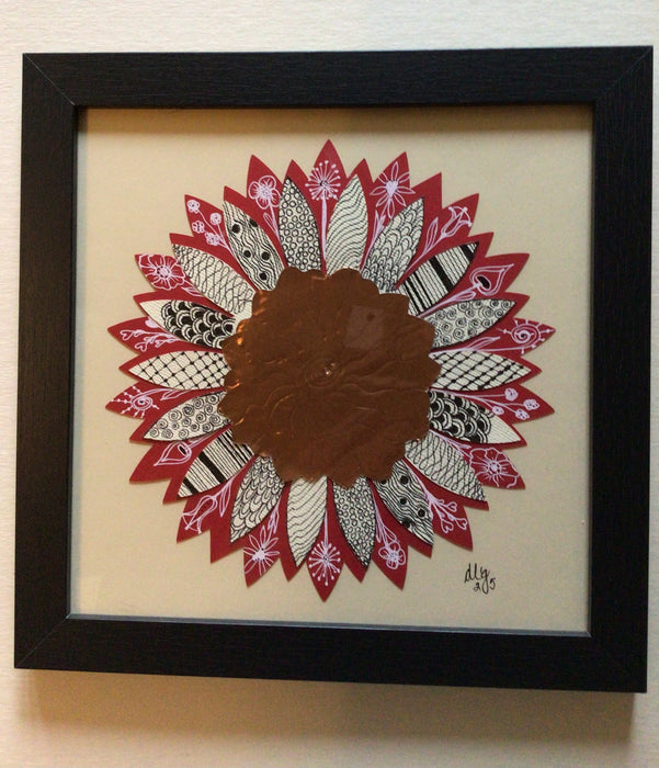 Red&Ivory Sunflower