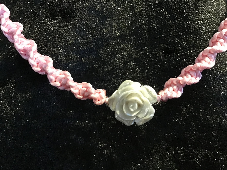 Rose Macrame Necklace