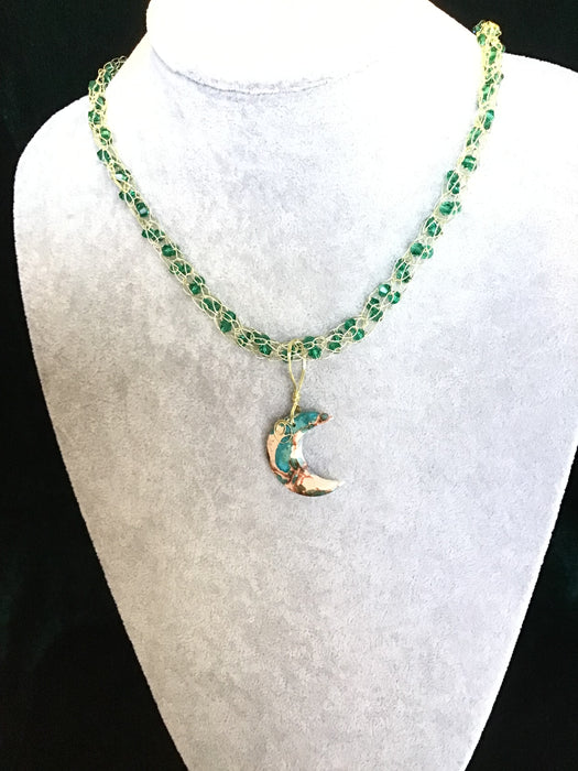 handmade necklace chain with gemstone pendant