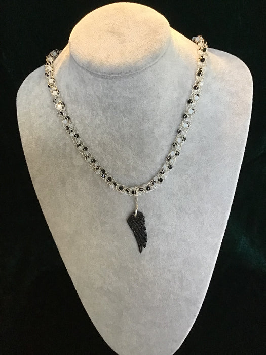 handmade necklace chain with gemstone pendant