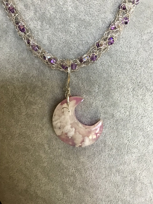 handmade necklace chain with gemstone pendant
