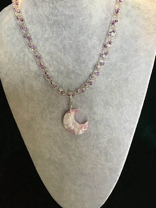 handmade necklace chain with gemstone pendant