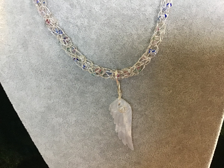 handmade necklace chain with gemstone pendant