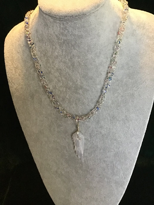 handmade necklace chain with gemstone pendant