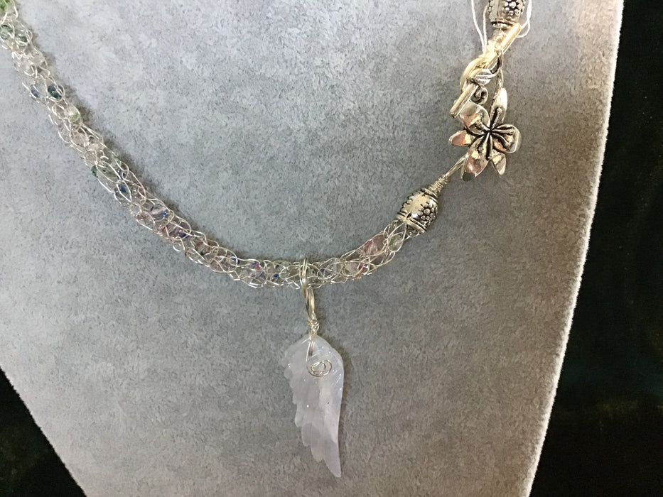 handmade necklace chain with gemstone pendant