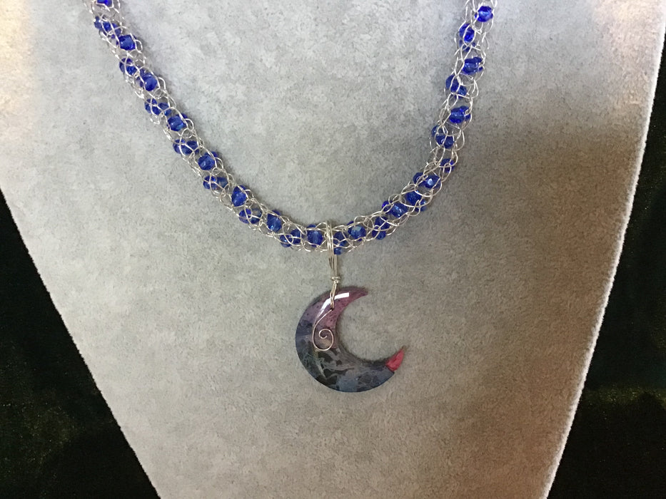 handmade necklace chain with gemstone pendant