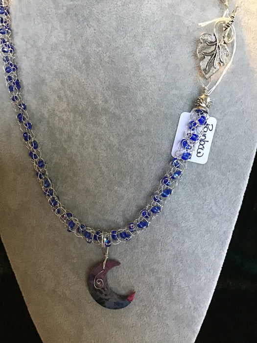 handmade necklace chain with gemstone pendant