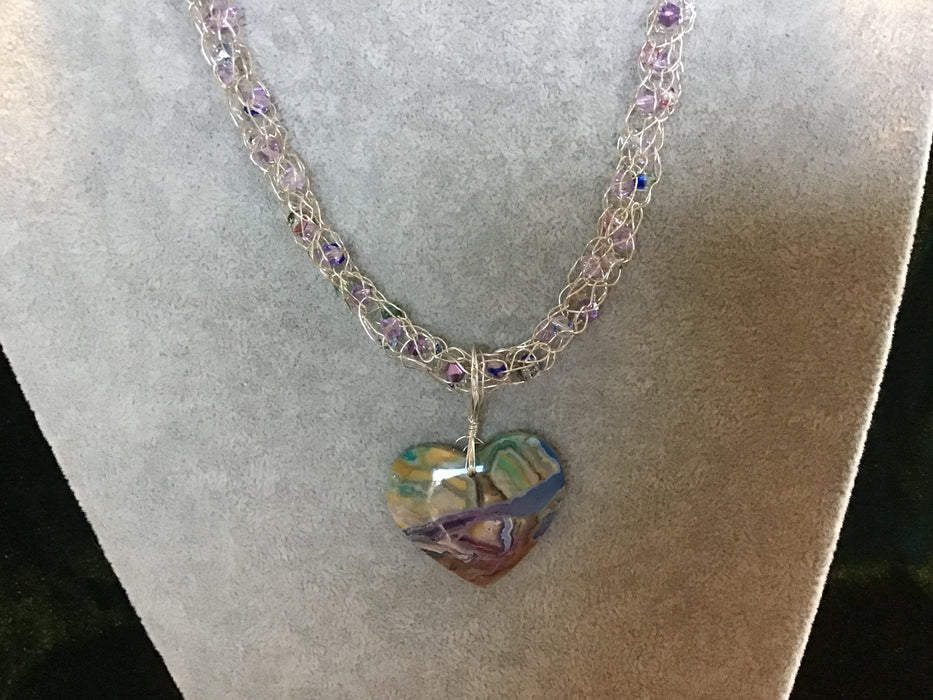 handmade necklace chain with gemstone pendant