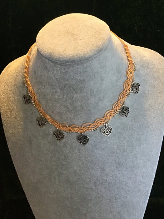 handwoven macrame choker necklace
