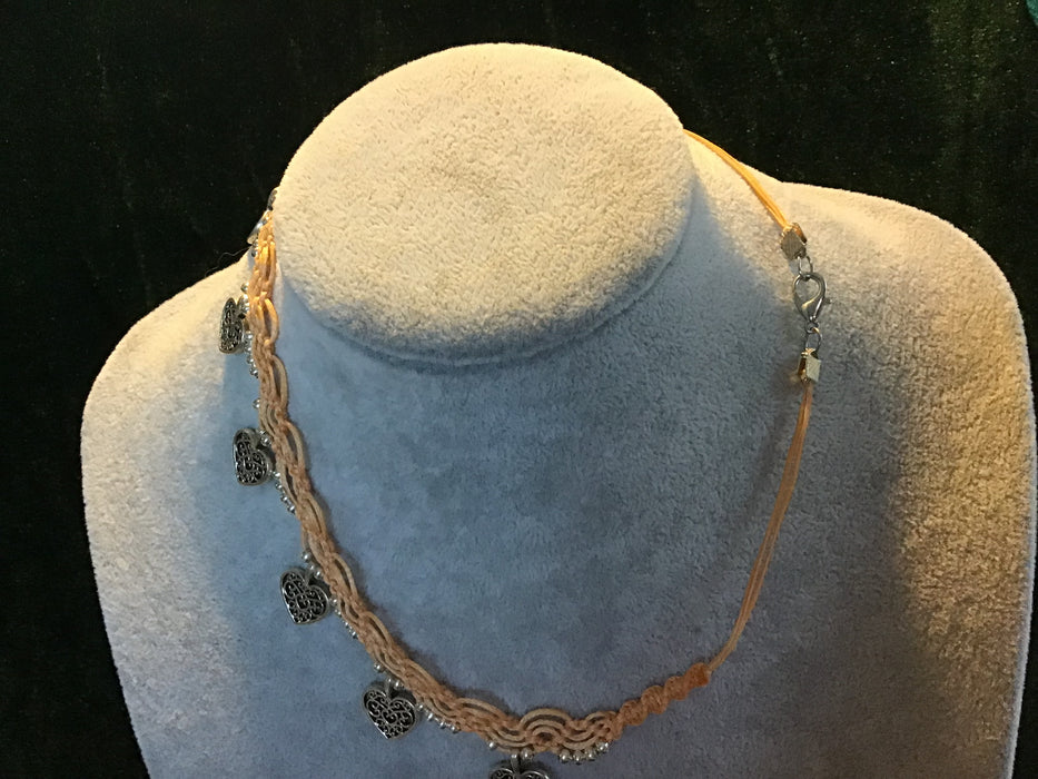 handwoven macrame choker necklace