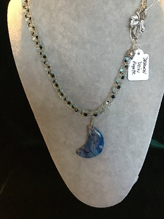 handmade necklace chain with gemstone pendant