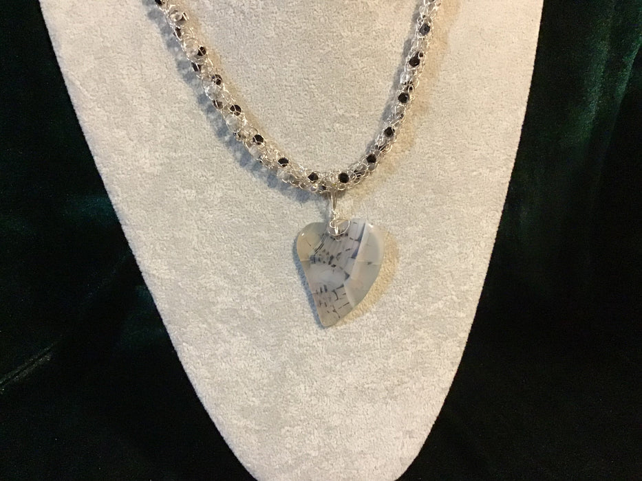 handmade necklace chain with gemstone pendant