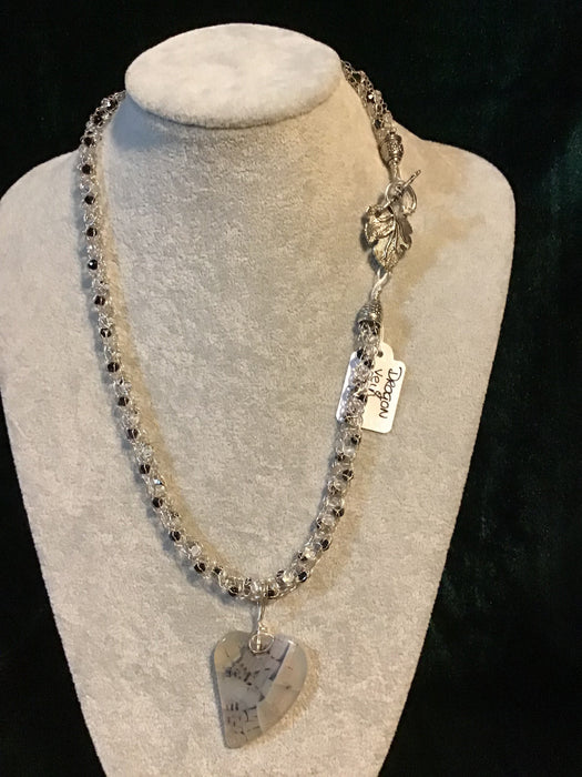 handmade necklace chain with gemstone pendant