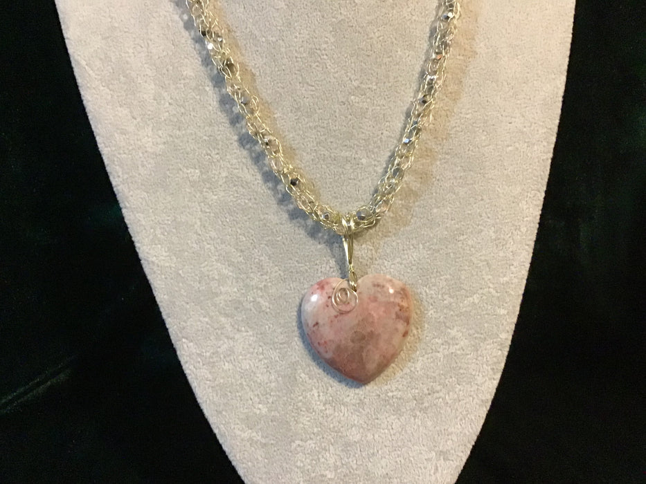 handmade necklace chain with gemstone pendant