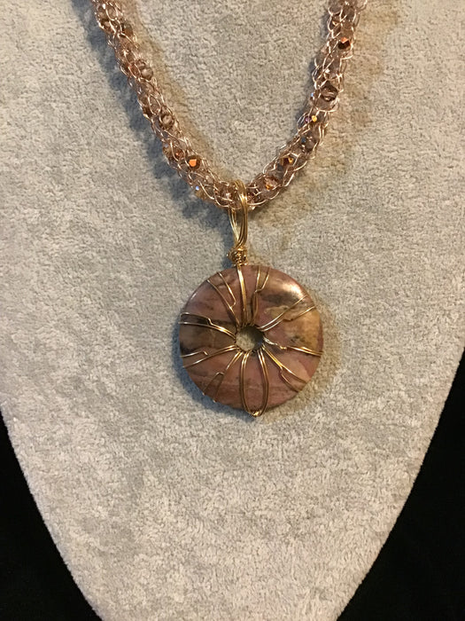 handmade necklace chain with gemstone pendant