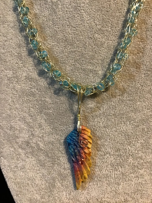 handmade necklace chain with gemstone pendant