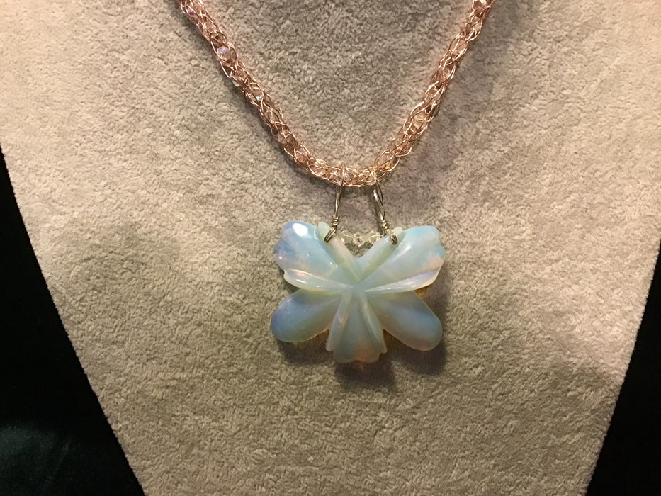 handmade necklace chain with gemstone pendant