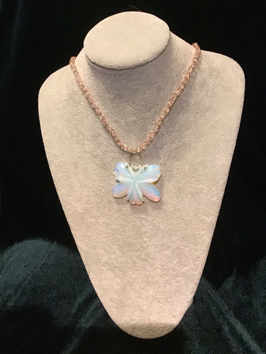 handmade necklace chain with gemstone pendant