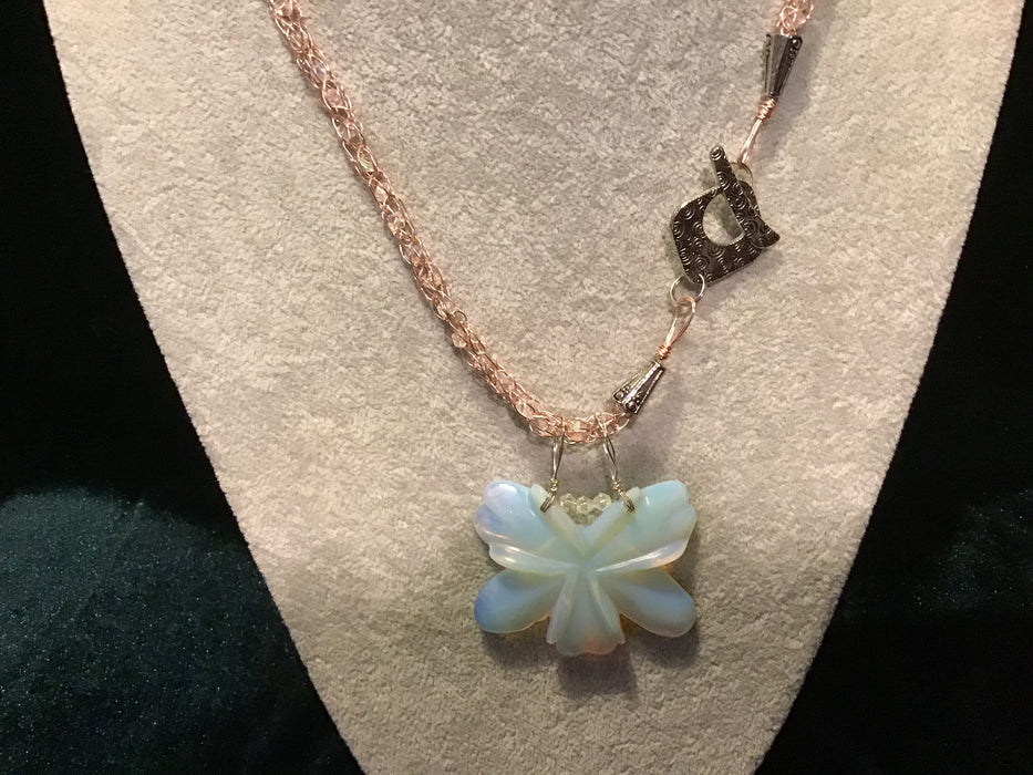 handmade necklace chain with gemstone pendant