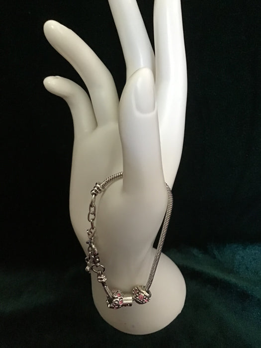 Zodiac adjustable snake bracelet-January