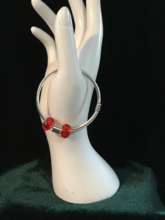 Hand woven wire Kumihimo adjustable colored bracelet.