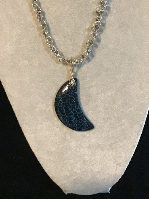 Handmade necklace chain with gemstone pendant