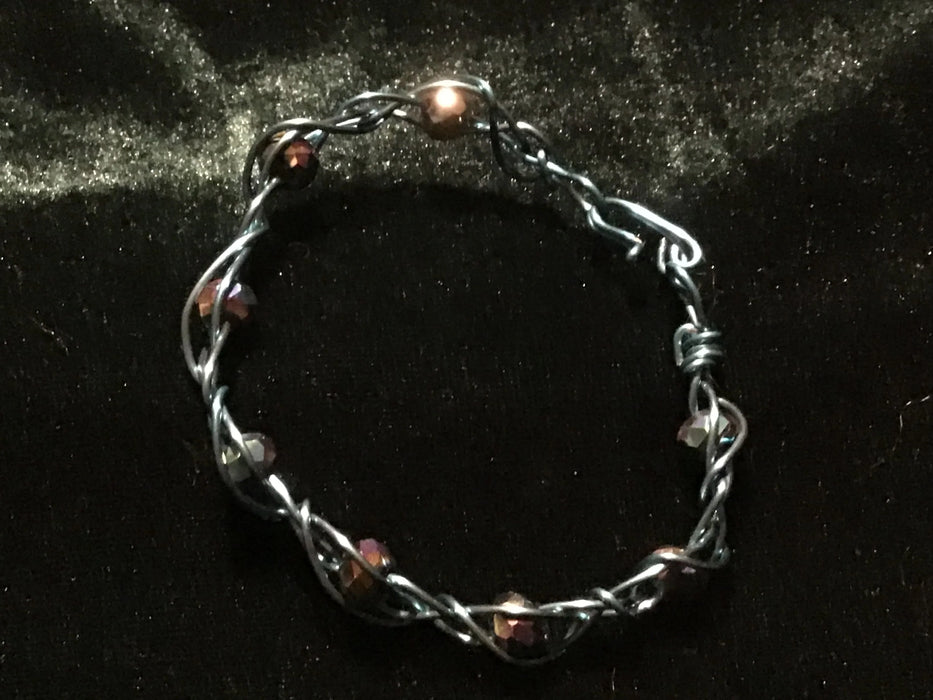 Handmade twisted wire cuff bracelet