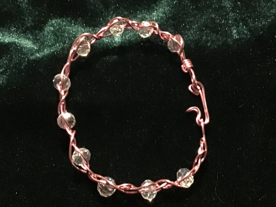 Handmade twisted wire cuff bracelet,
