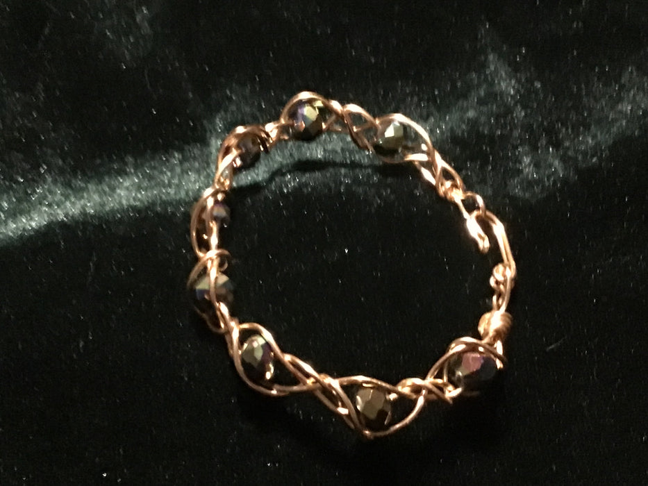 Handmade twisted wire cuff bracelet,