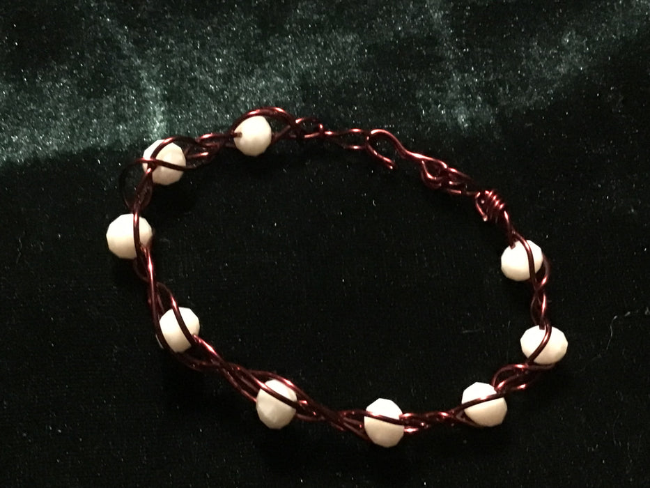 Handmade twisted wire cuff bracelet,