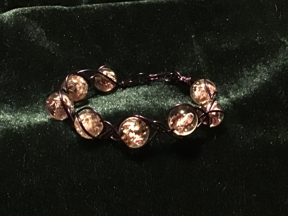 Handmade twisted wire cuff bracelet,