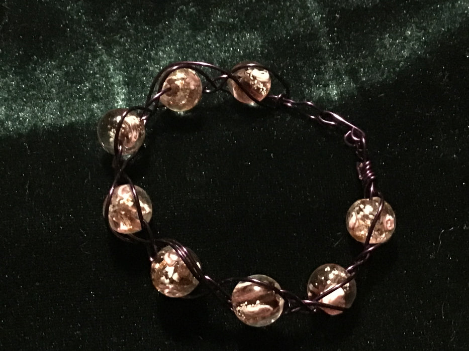 Handmade twisted wire cuff bracelet,