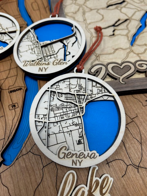 Finger Lakes NY | New York Lake Town Ornament
