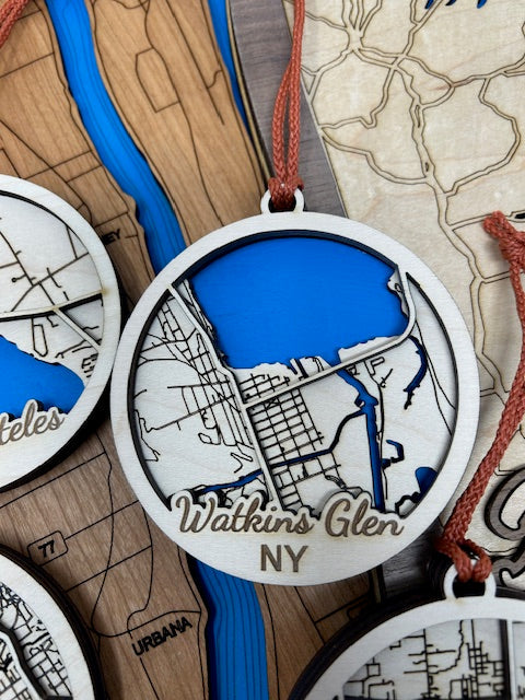 Finger Lakes NY | New York Lake Town Ornament